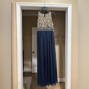 R&M Richards Navy Evening Gown